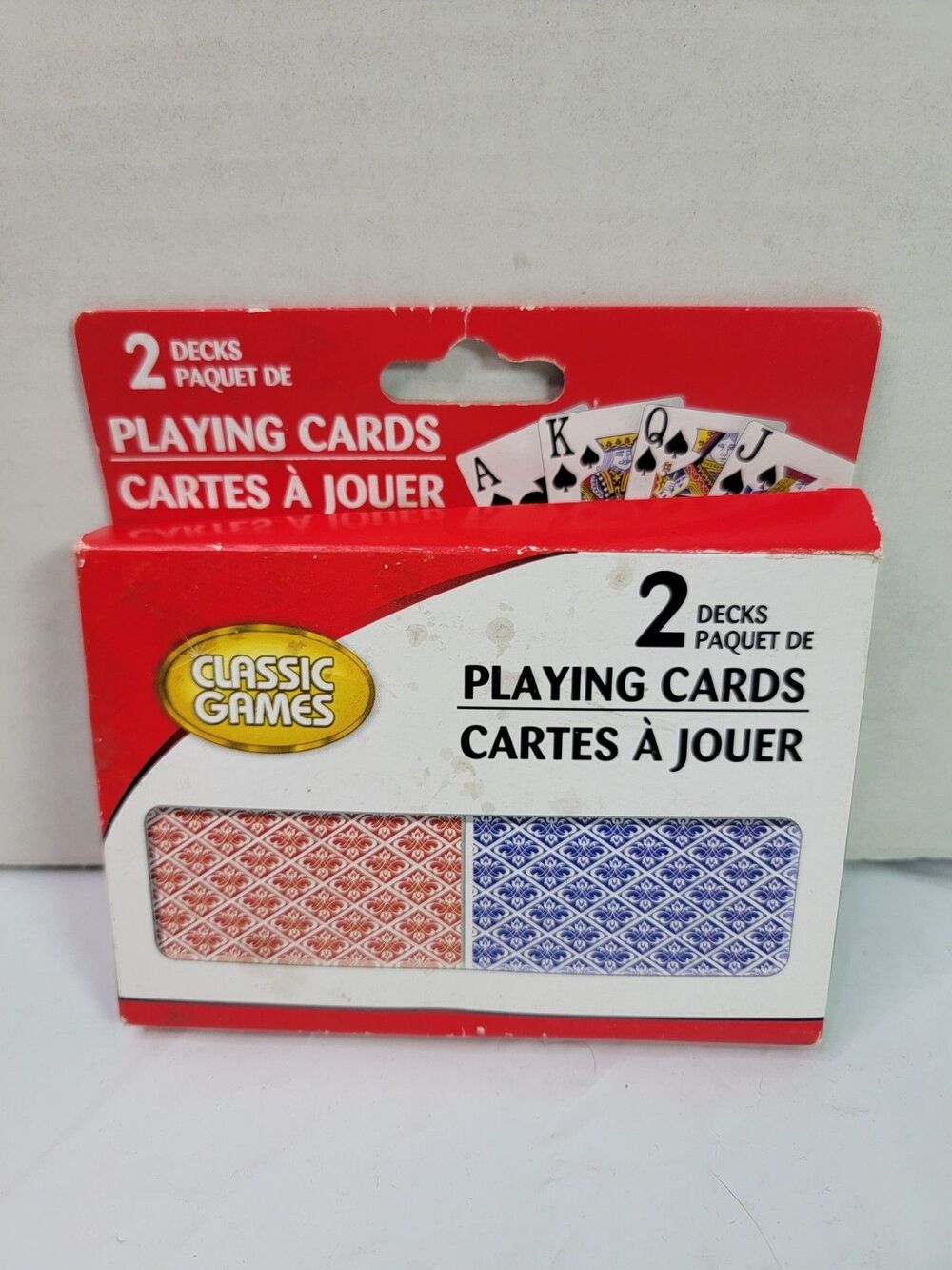 Classic Games Playing Cards 2 Deck Set Red Blue Sealed Poker Cards With Jokers